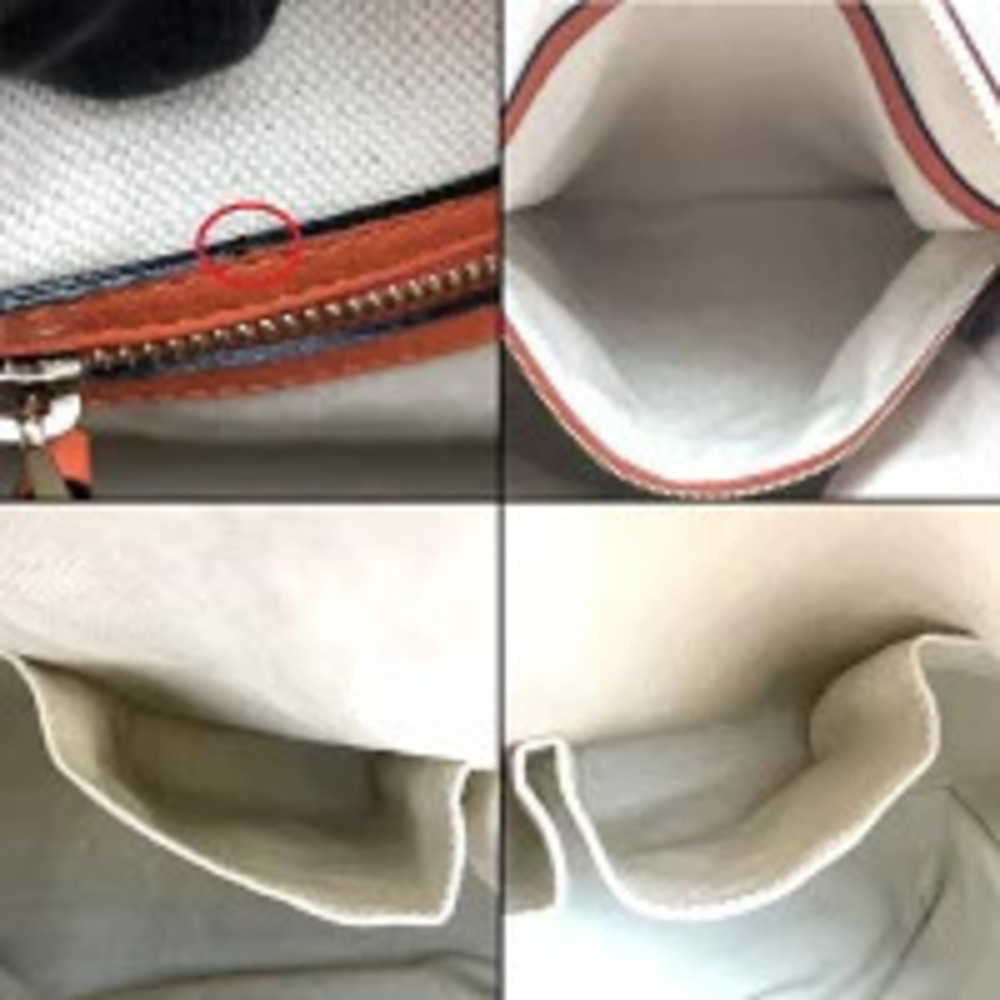 Gucci Shoulder Orange Crossbody GG Handbag Bag Canvas Beige - Picture 12 of 13